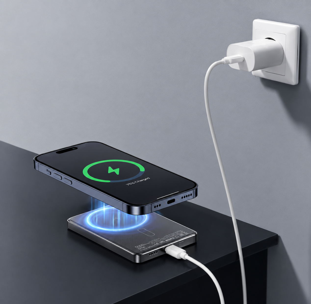 Essager Thin Wireless Power Bank Magnetic 20W 5000mAh Portable Fast Charging External Battery for Magsafe For iPhone 17 16 15 14