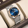 Luxury Men's Watches Waterproof Luminous Date Week Men Watch Stainless Steel Casual Fashion Quartz Man Wristwatch Reloj
